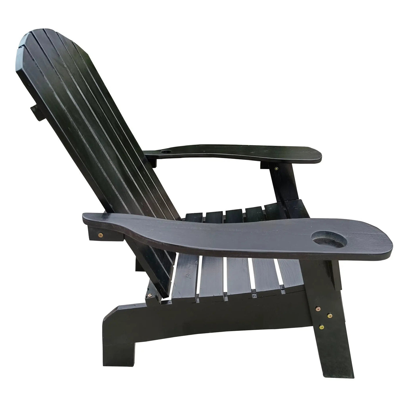 Outdoor Or Indoor Wood Adirondack Chair With An Hole To Hold Umbrella, On The Arm by HouseOfZazla