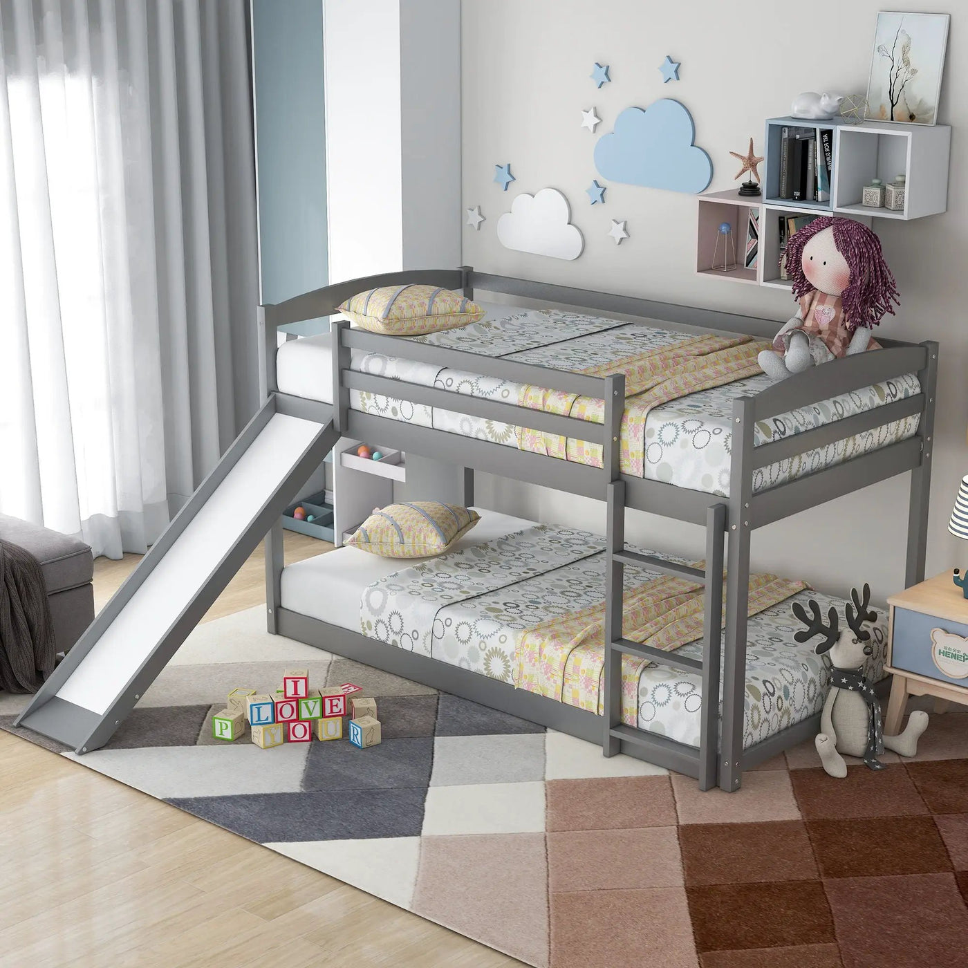 Durable Bunk Bed With Convertible Slide And Ladder by HouseOfZazla