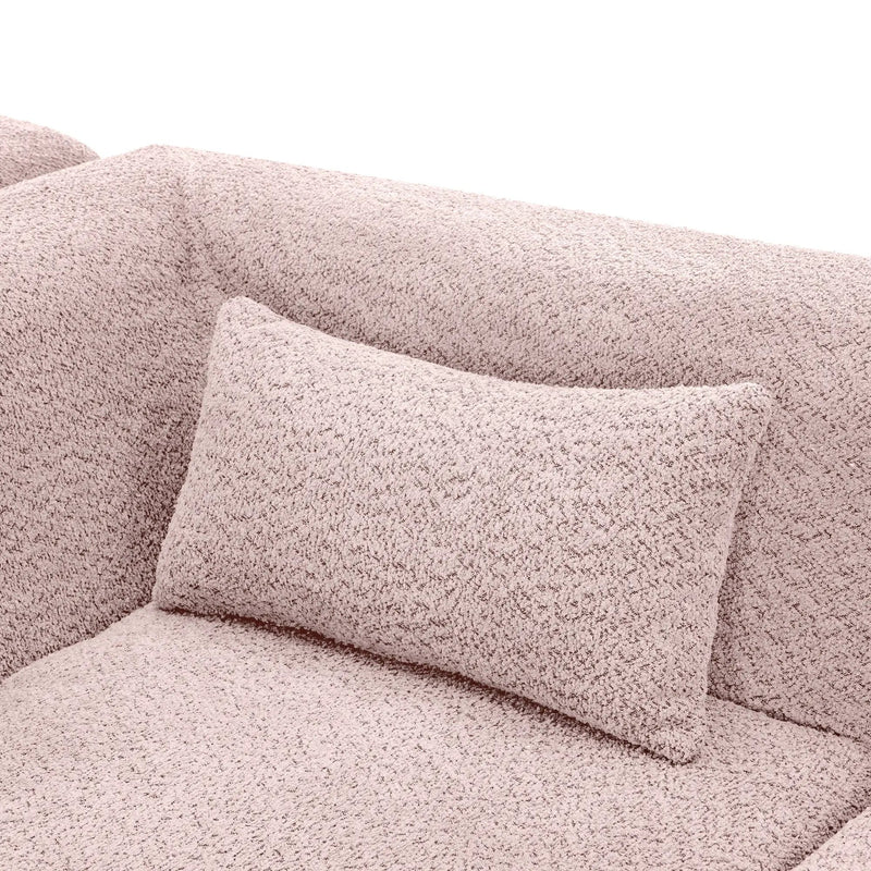 Upholstered Sofa Free Combined Sofa Couch With 2 Chaise Lounge And Five Back Pillows For Living Room by HouseOfZazla