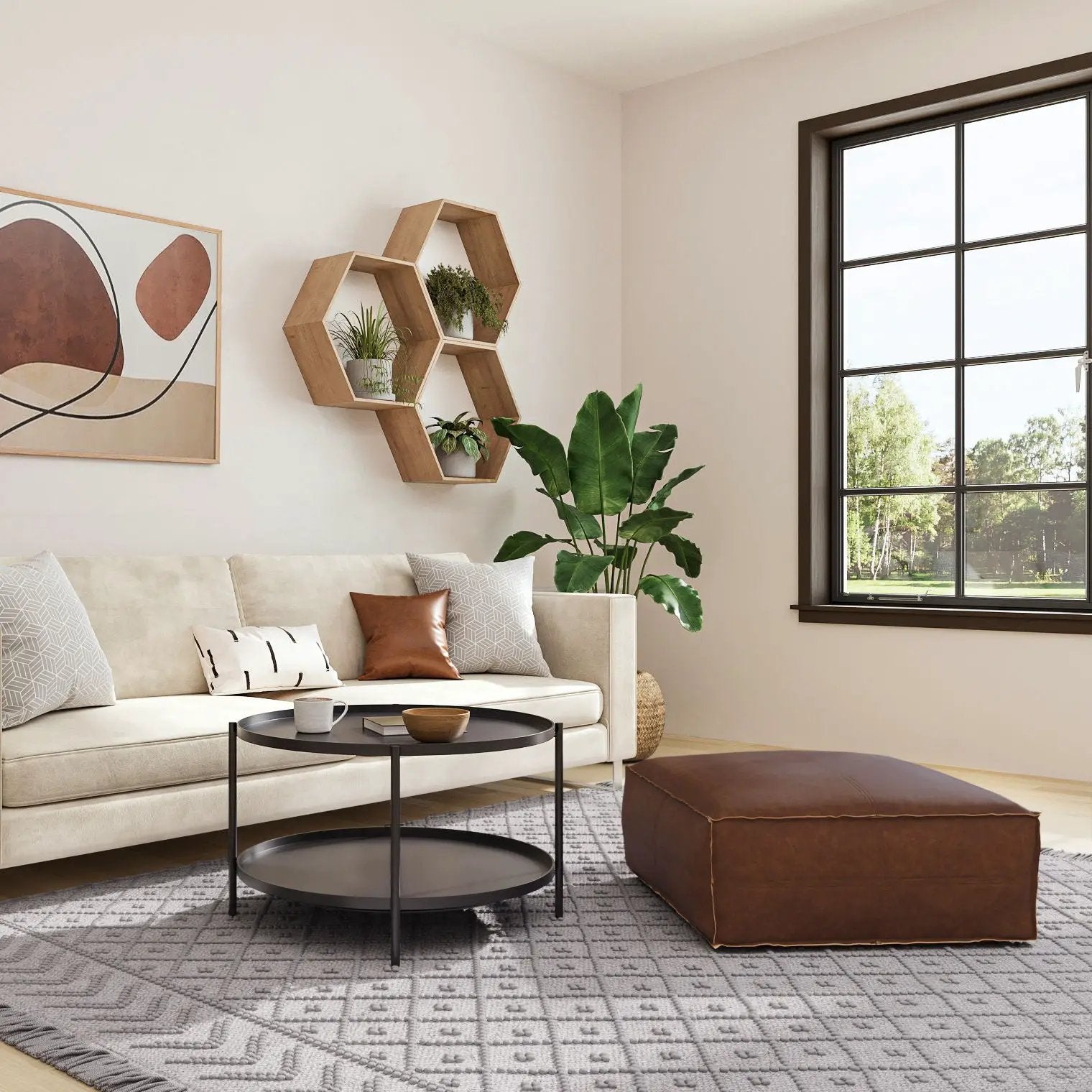 Brody - Large Square, Coffee Table Pouf by Unique Piece Furniture