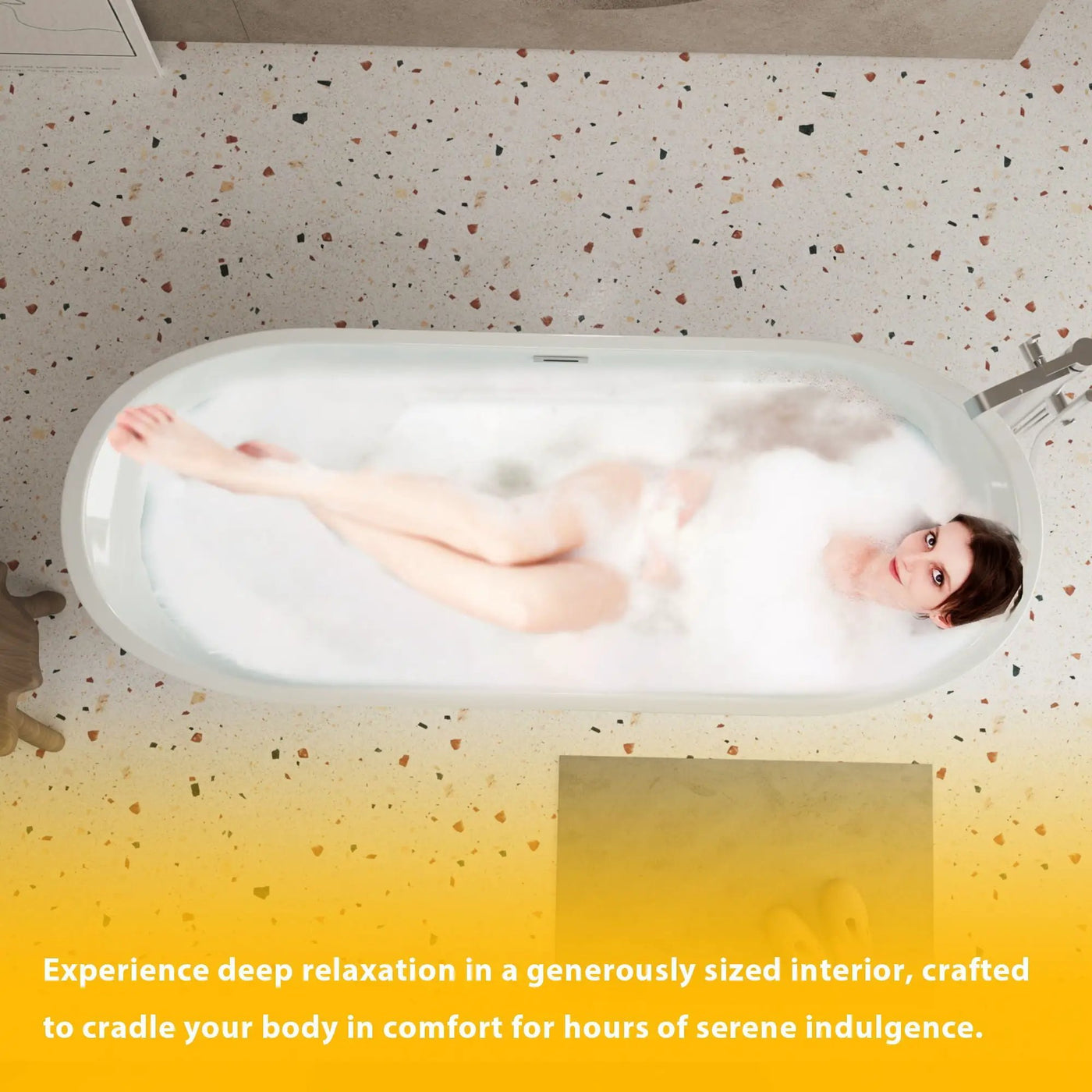 Freestanding Bathtub With Diamond Pattern Design by HouseOfZazla