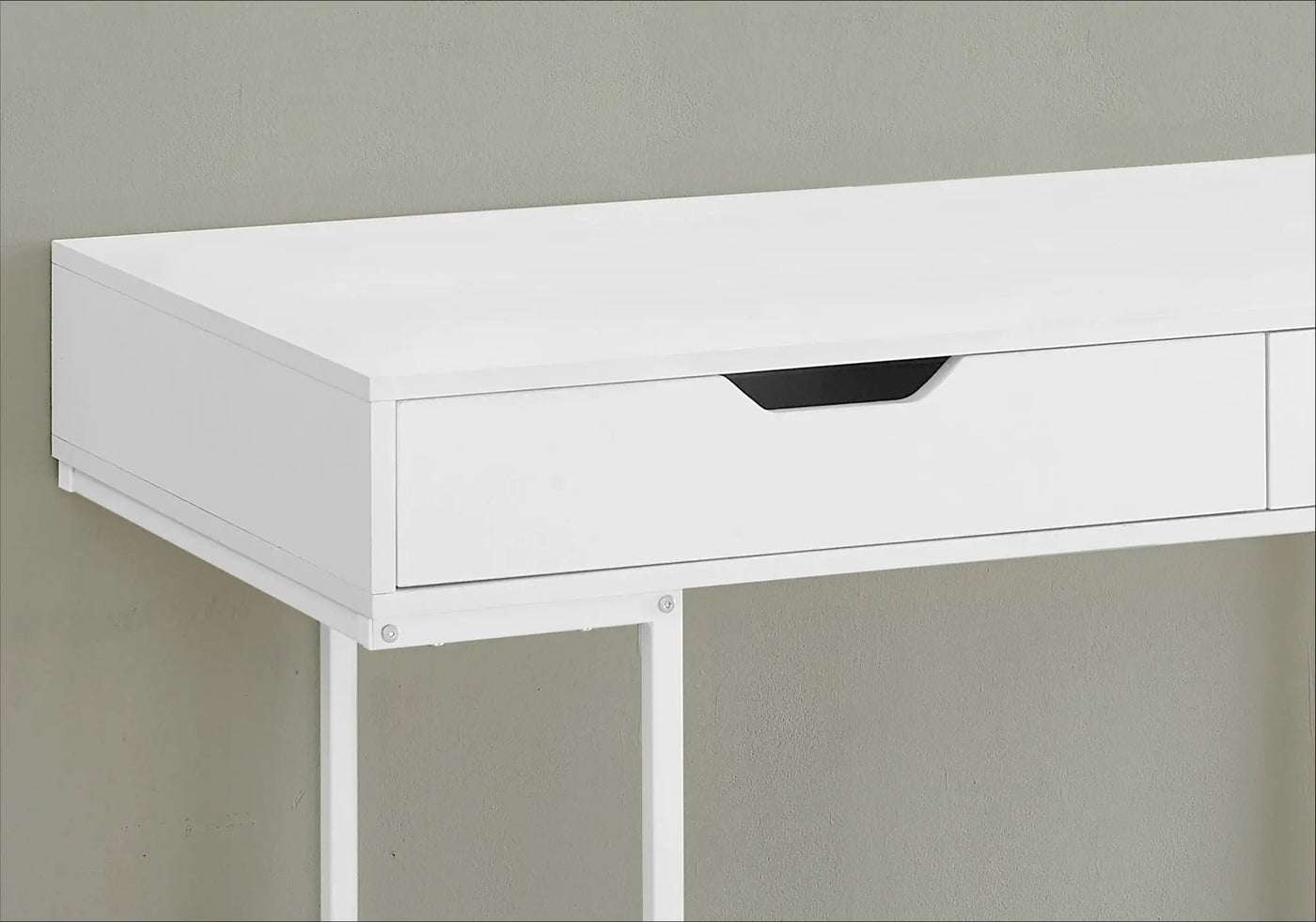 Computer Desk For Home Office, Storage Drawers, Marble Look Contemporary & Modern by HouseOfZazla