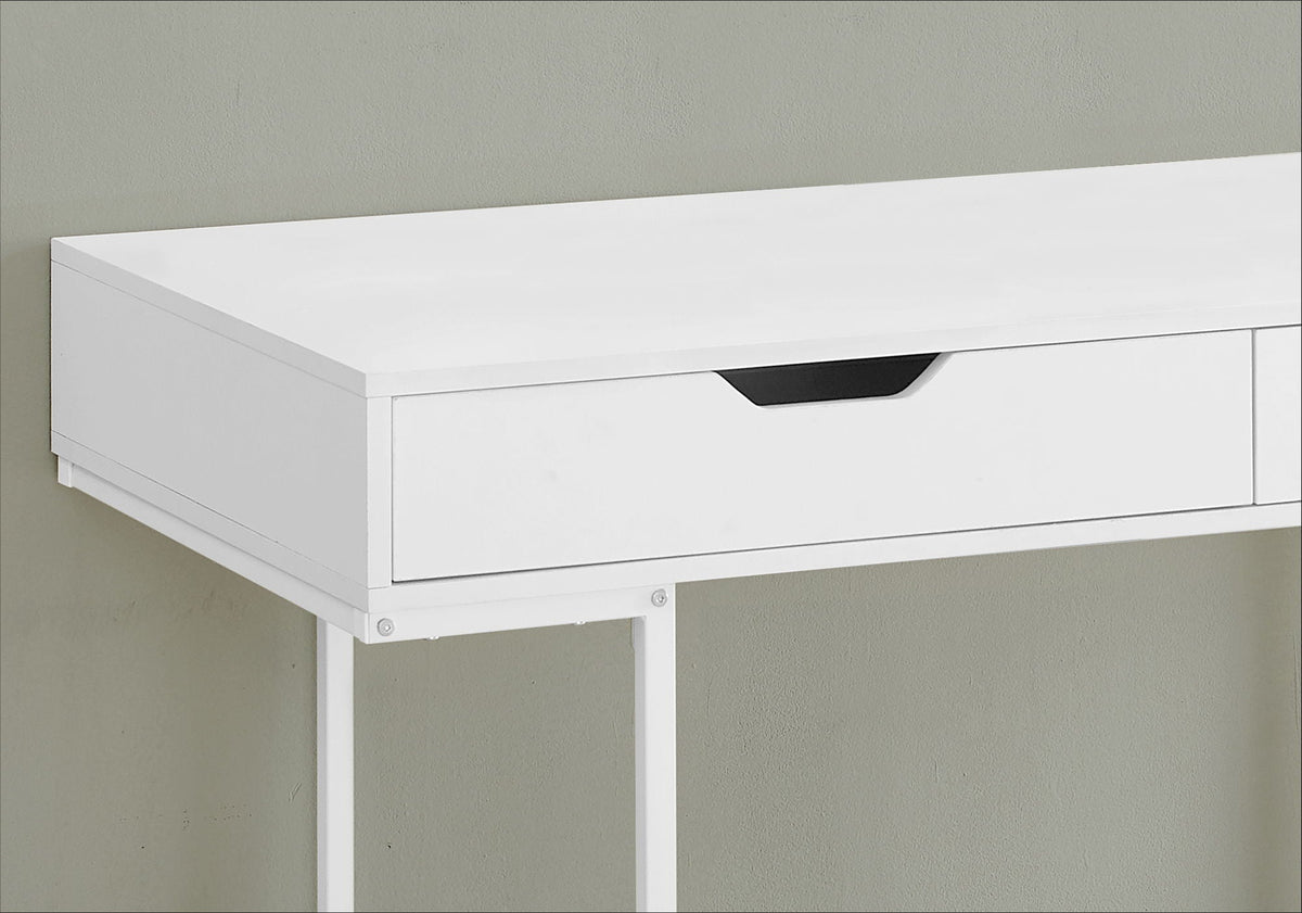 Marble Look Computer Desk with Storage Drawers - Light Brown, White, or Black, photo 12 of 12