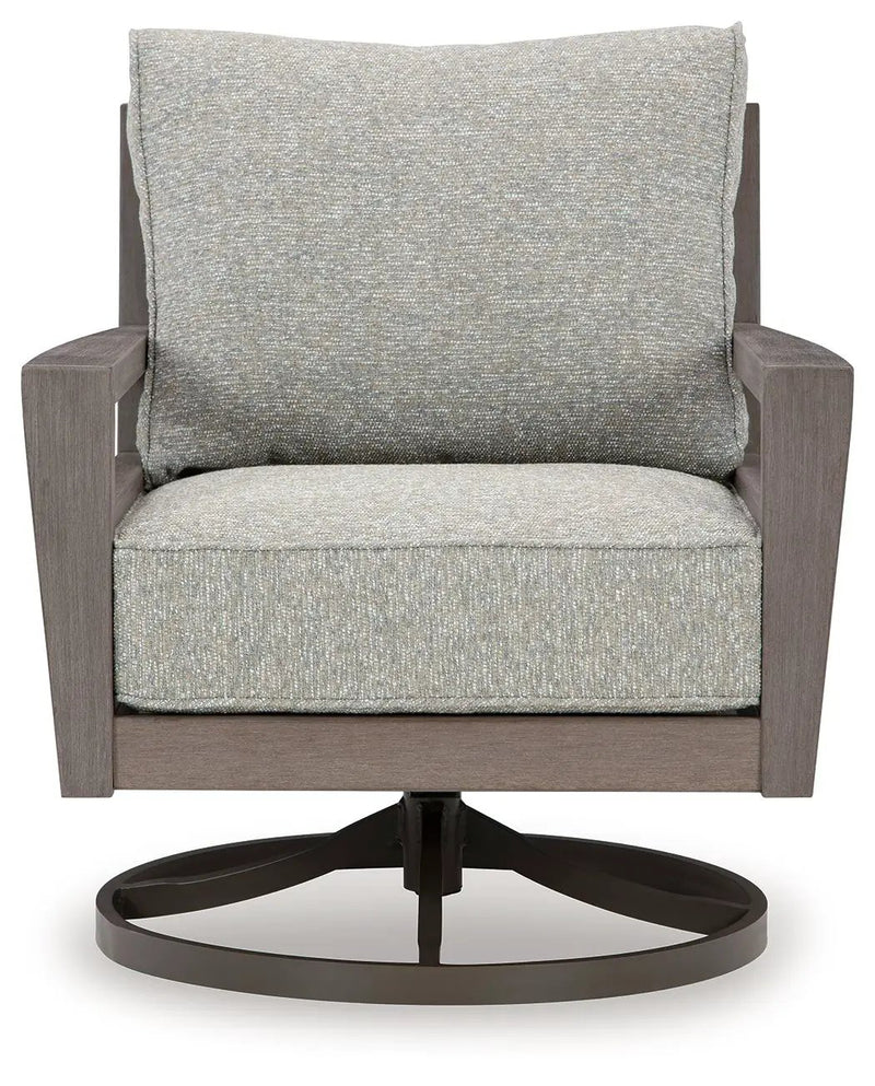 Hillside Barn - Swivel Lounge W/ Cushion - Gray / Brown by Unique Piece Furniture