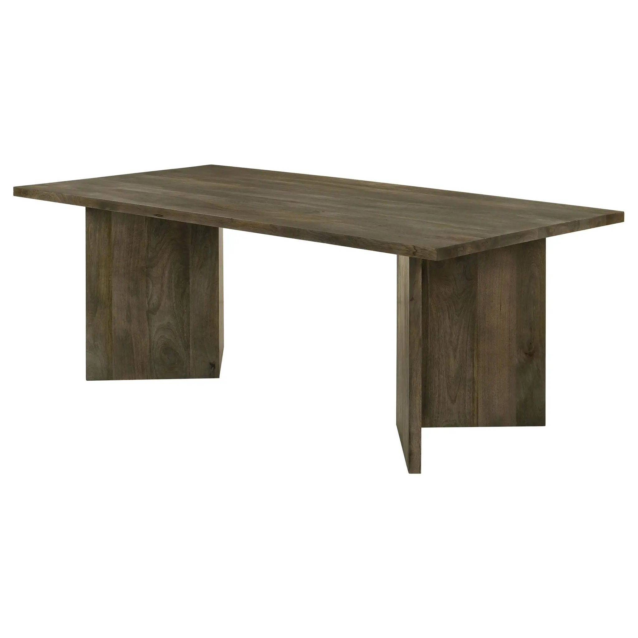 Roman - Rectangular Double V Leg Dining Table - Brown by HouseOfZazla