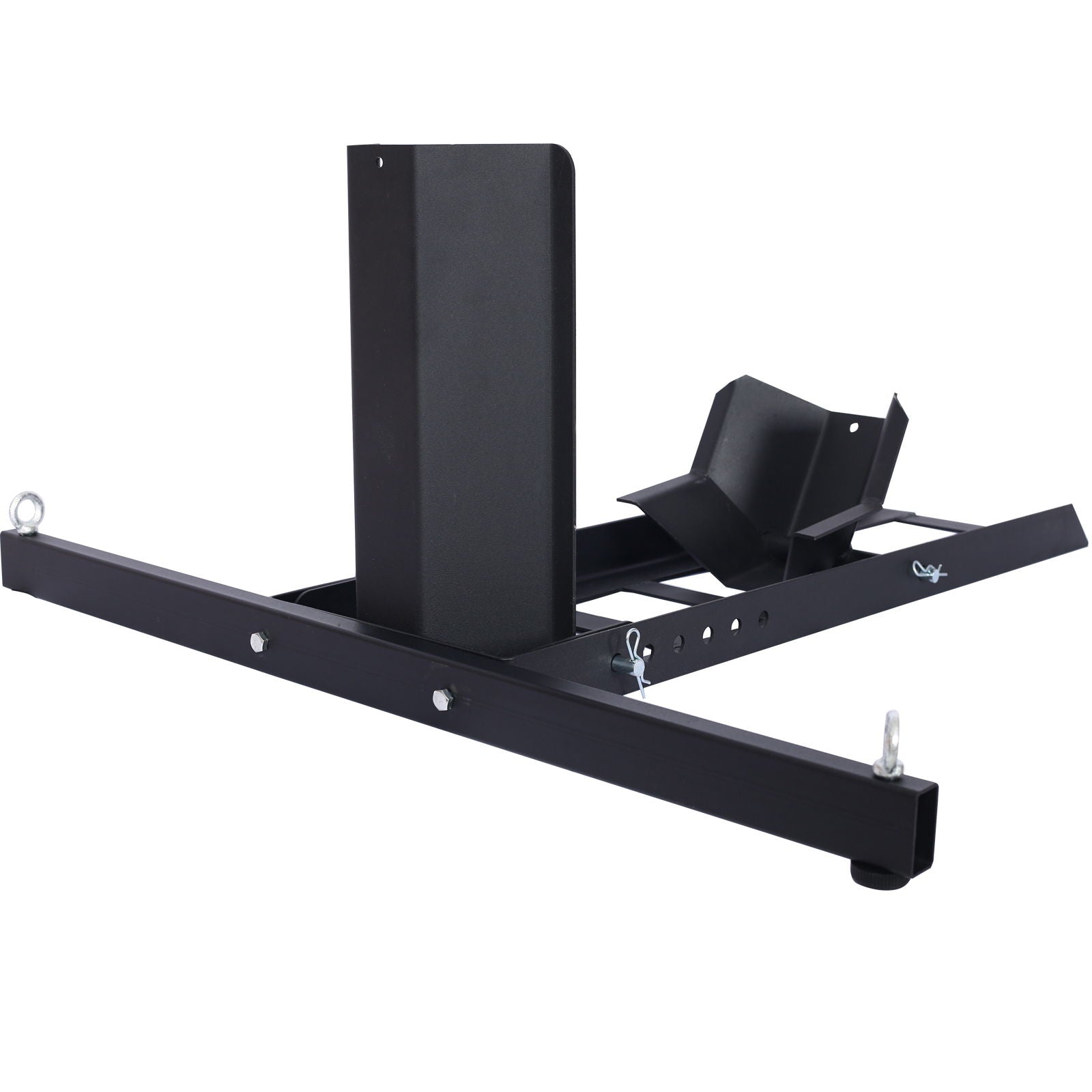 Heavy Duty Adjustable Motorcycle Stand / Wheel Chock 1800 Lb Capacity - Black by HouseOfZazla