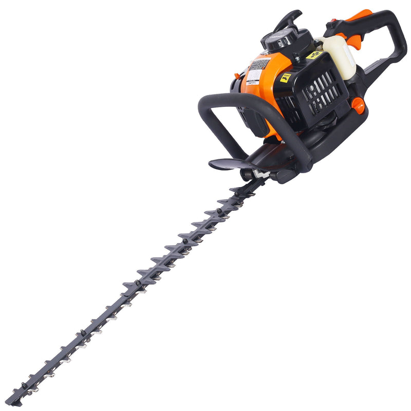 26Cc Gas Powered Hedge Trimmer With Double Sided Blade And Recoil Start - Orange by HouseOfZazla