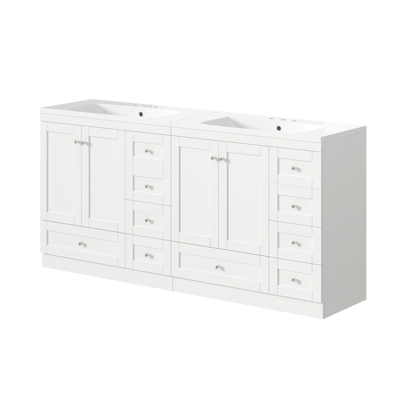 Shaker Free Standing Bathroom Vanity Cabinet & Sink, Soft Close Drawers, Soft Close Doors by HouseOfZazla