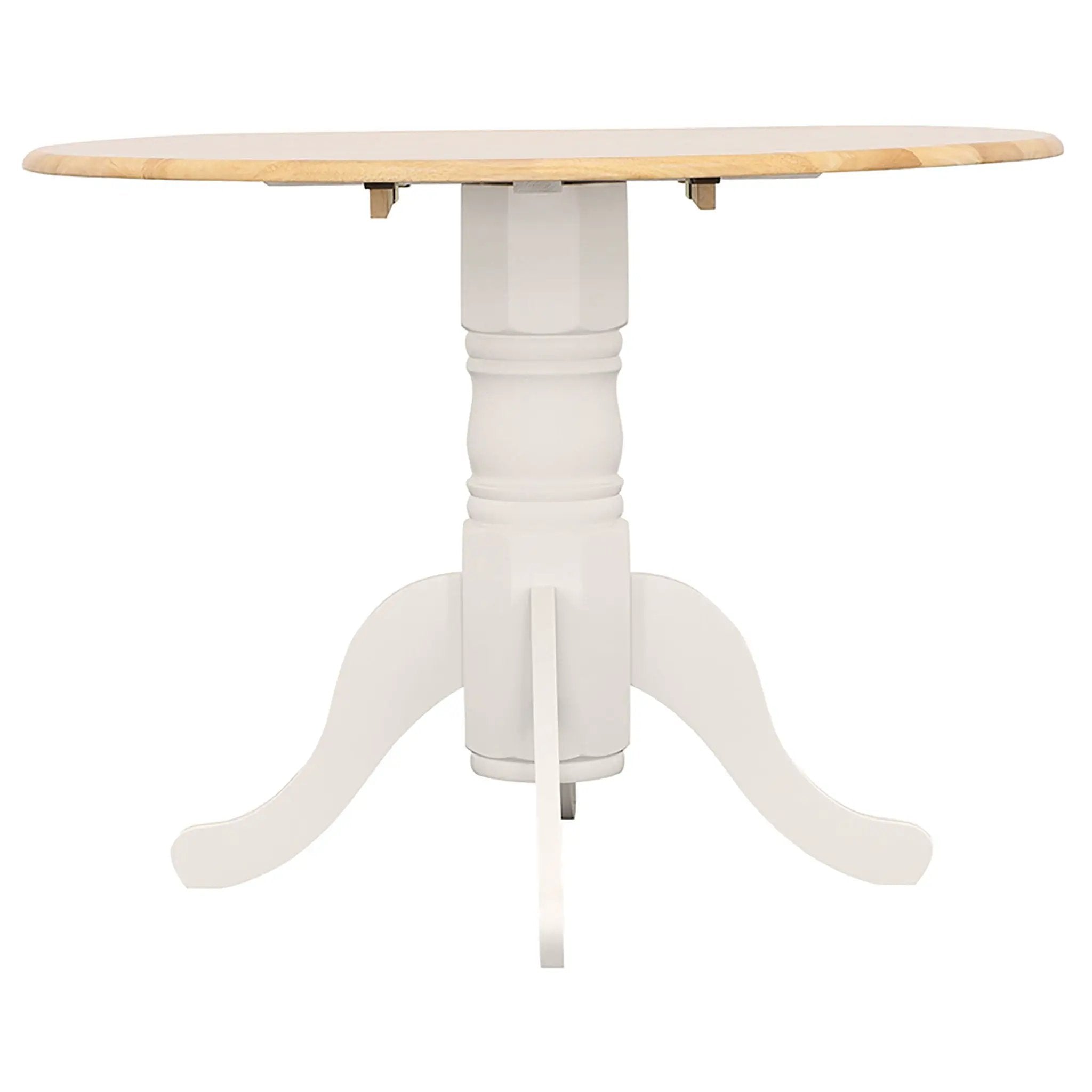 Allison Round 40-inch Drop Leaf Extension Dining Table White by Unique Piece Furniture