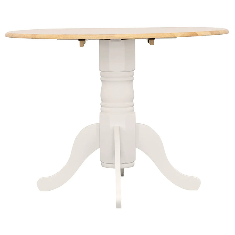 Allison Round 40-inch Drop Leaf Extension Dining Table White by Unique Piece Furniture
