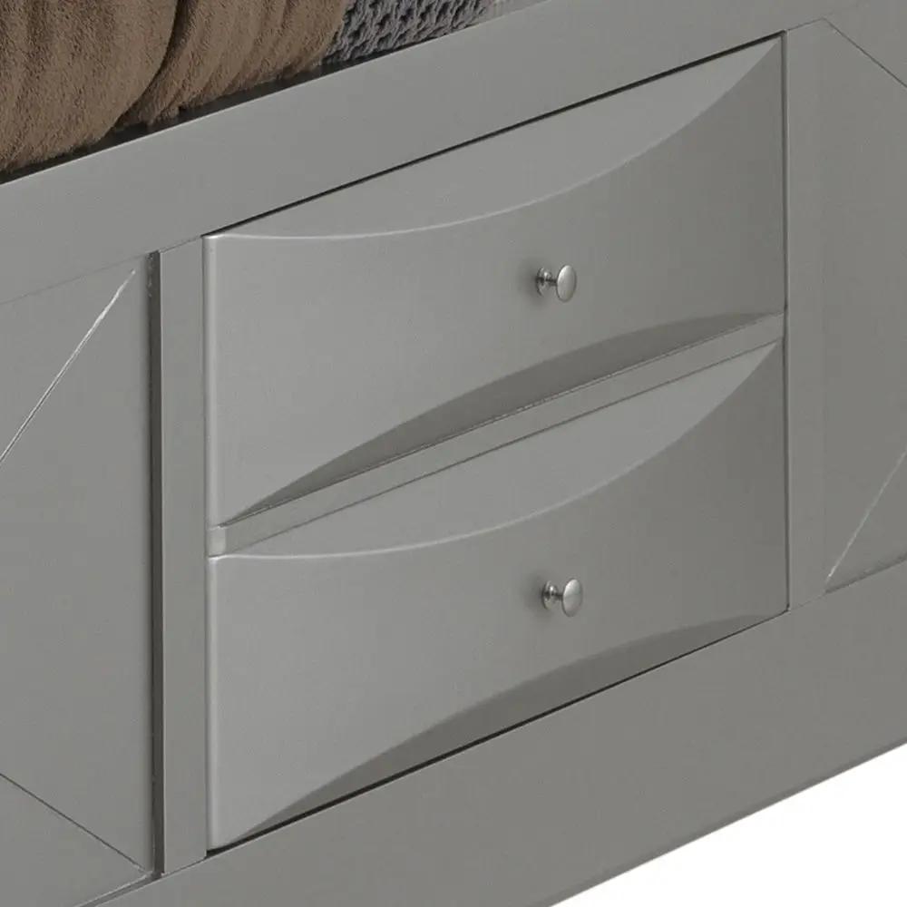 Modern Design Storage Bed With Bookcase Headboard by HouseOfZazla