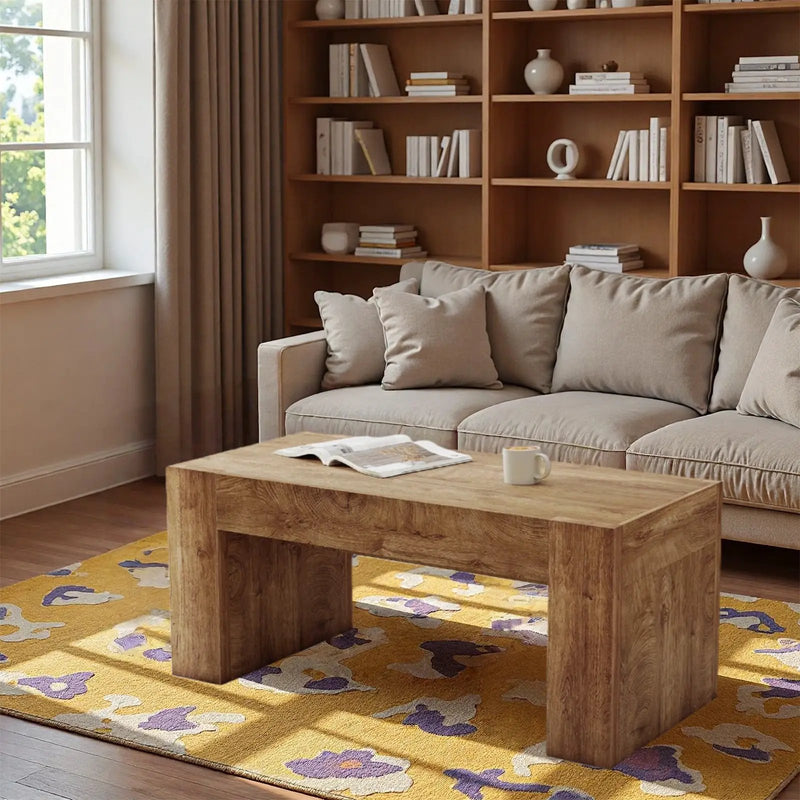 48" Farmhouse Coffee Table with Hidden Storage Drawer by HouseOfZazla