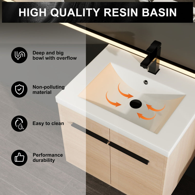 Bathroom Vanity Set With Resin Countertop Sink, 2 Doors by HouseOfZazla