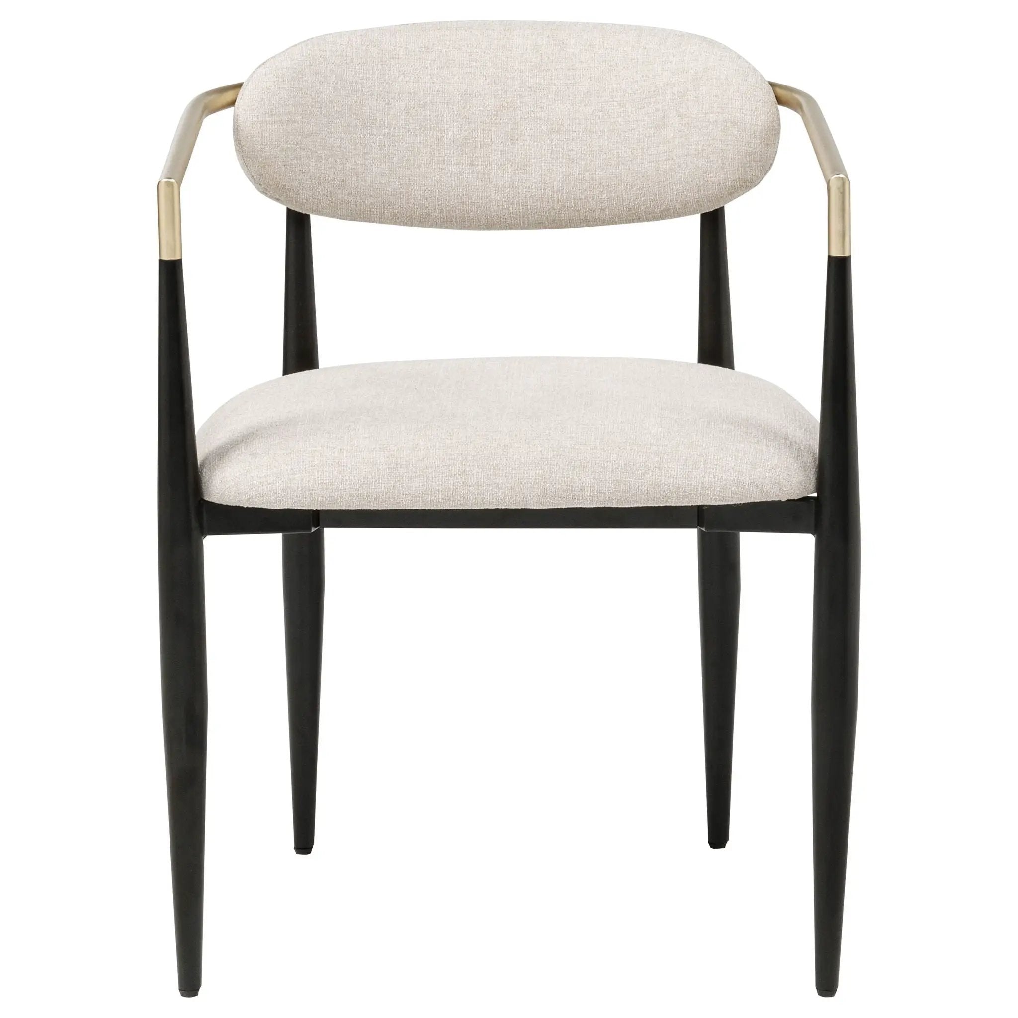 Bradbury Fabric Upholstered Dining Arm Chair Beige (Set of 2) by Unique Piece Furniture
