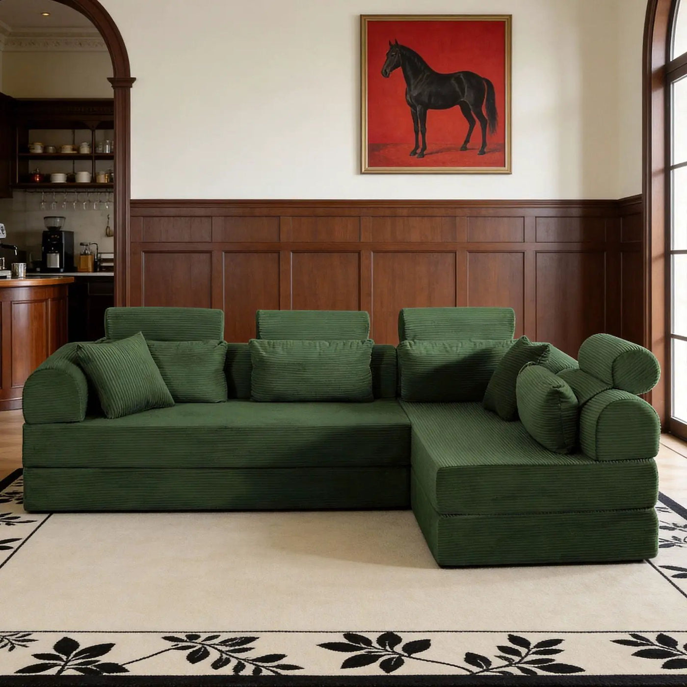 Modern L-Shape Modular Sectional Sofa, Compressed Design by HouseOfZazla
