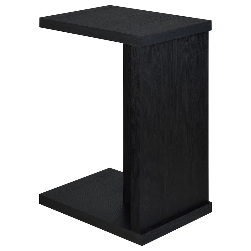 Clower Engineered Wood C-Shaped Sofa Side Table Black by Unique Piece Furniture