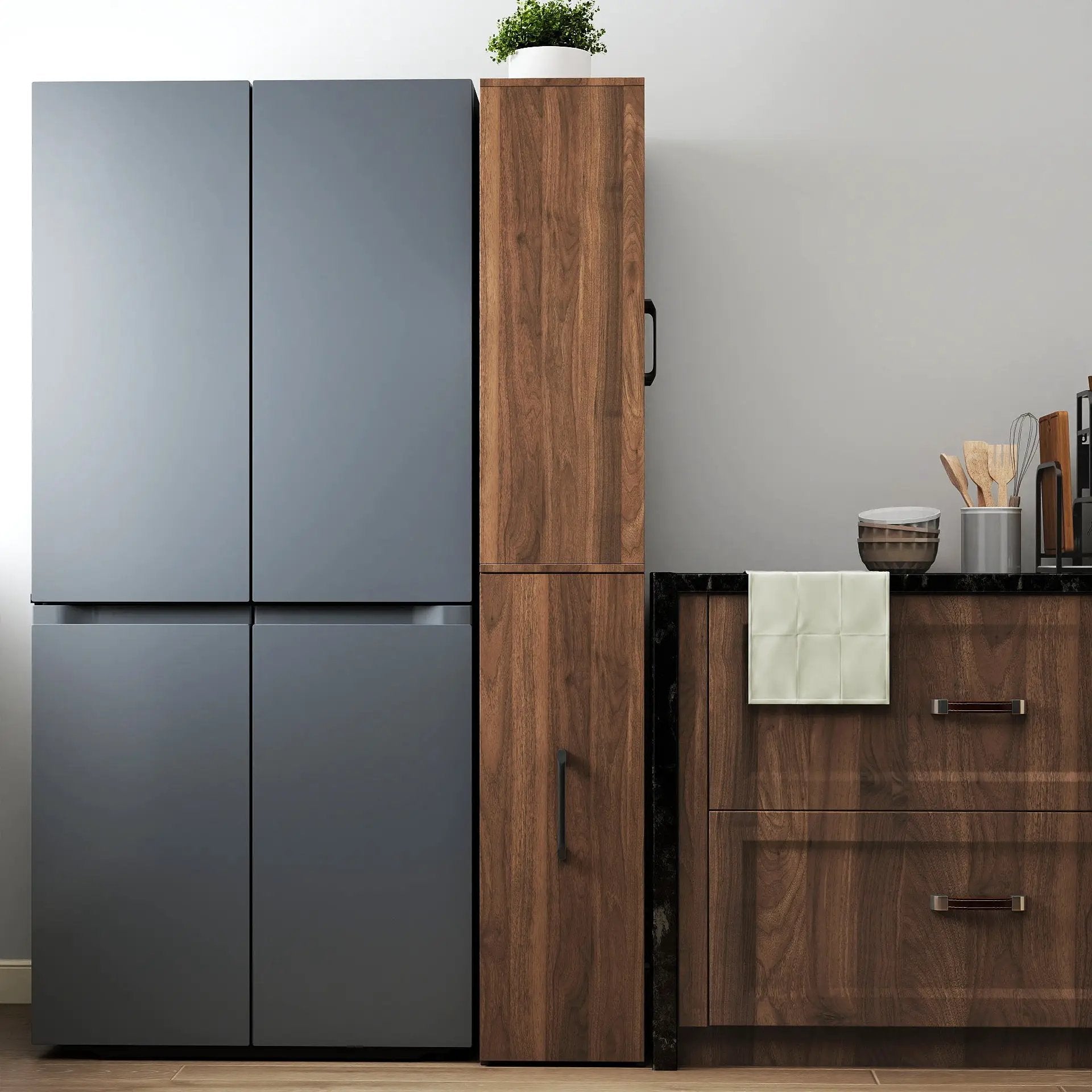 70.87" High Display Storage Cabinet with Multi-Tier Shelves and Glass Doors by HouseOfZazla