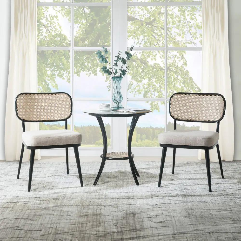 Colson - 3 Pieces Table & Chairs Set - Black by Unique Piece Furniture