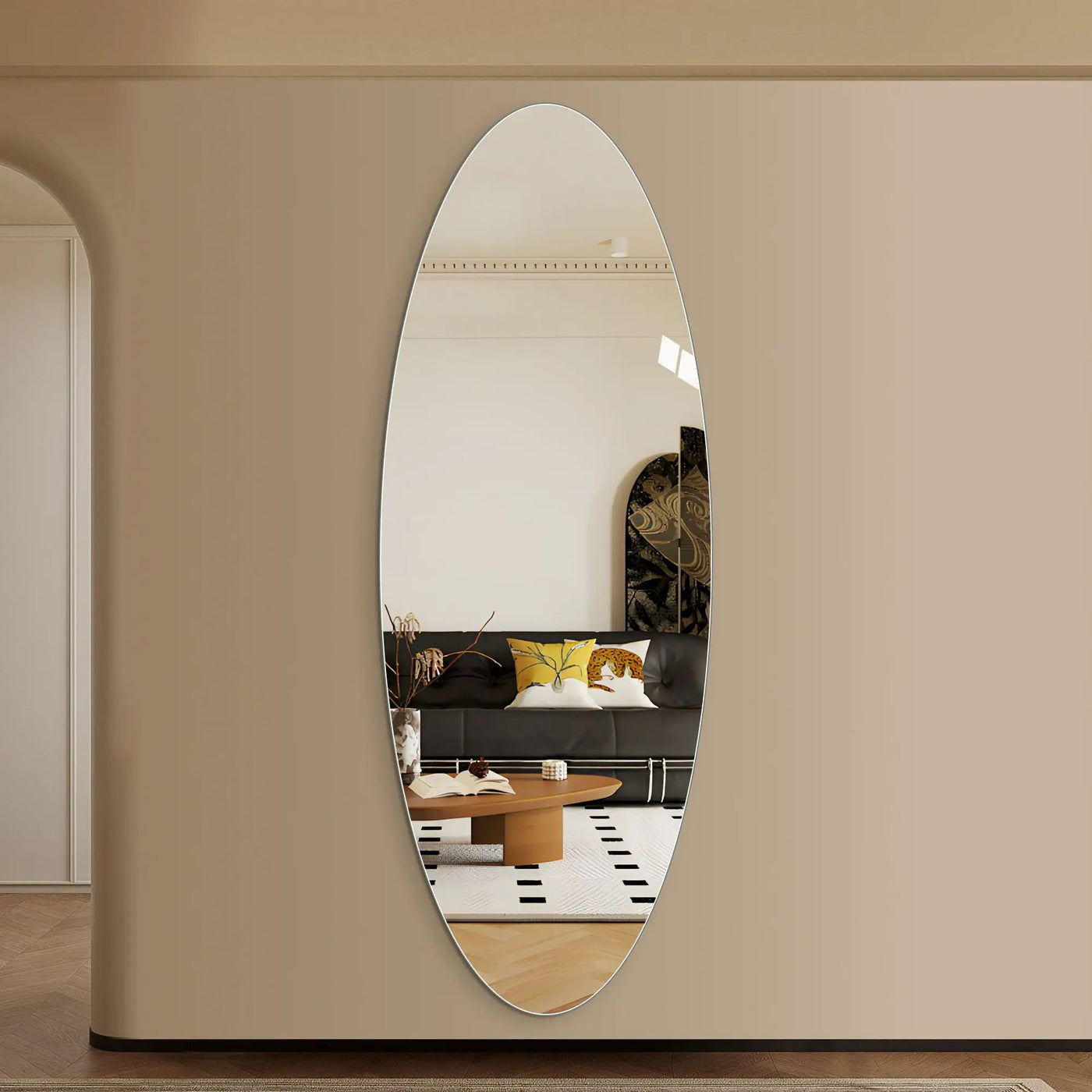 Modern Oval Full Length Wall Mirror by HouseOfZazla