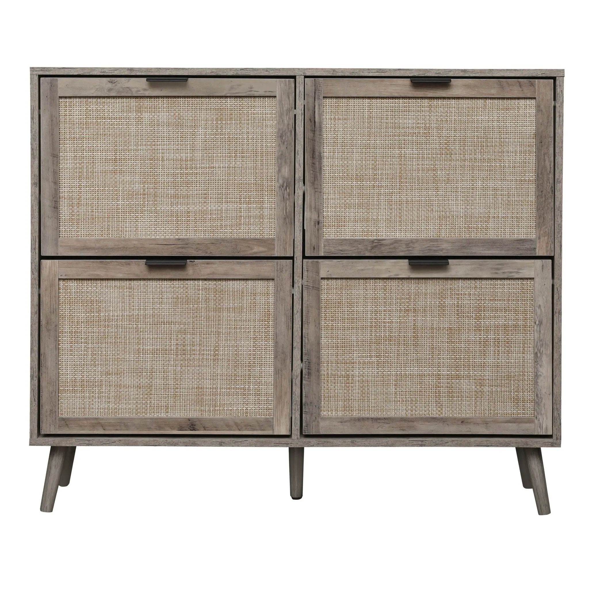 4 Door Shoe Rack, Freestanding Modern Shoe Storage Cabinet by Unique Piece Furniture