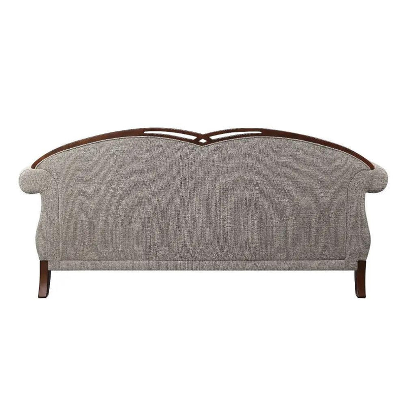 Miyeon - Sofa With 5 Pillows - Fabric & Cherry by Unique Piece Furniture