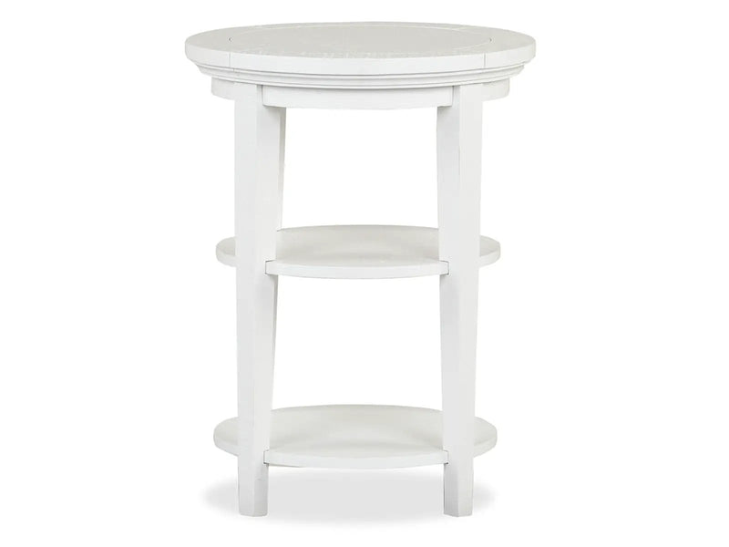 Heron Cove - Round Accent End Table - Chalk White by Unique Piece Furniture
