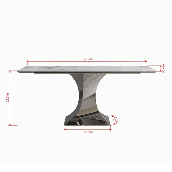 Modern Rectangular Dining Table For 6 With Chairs