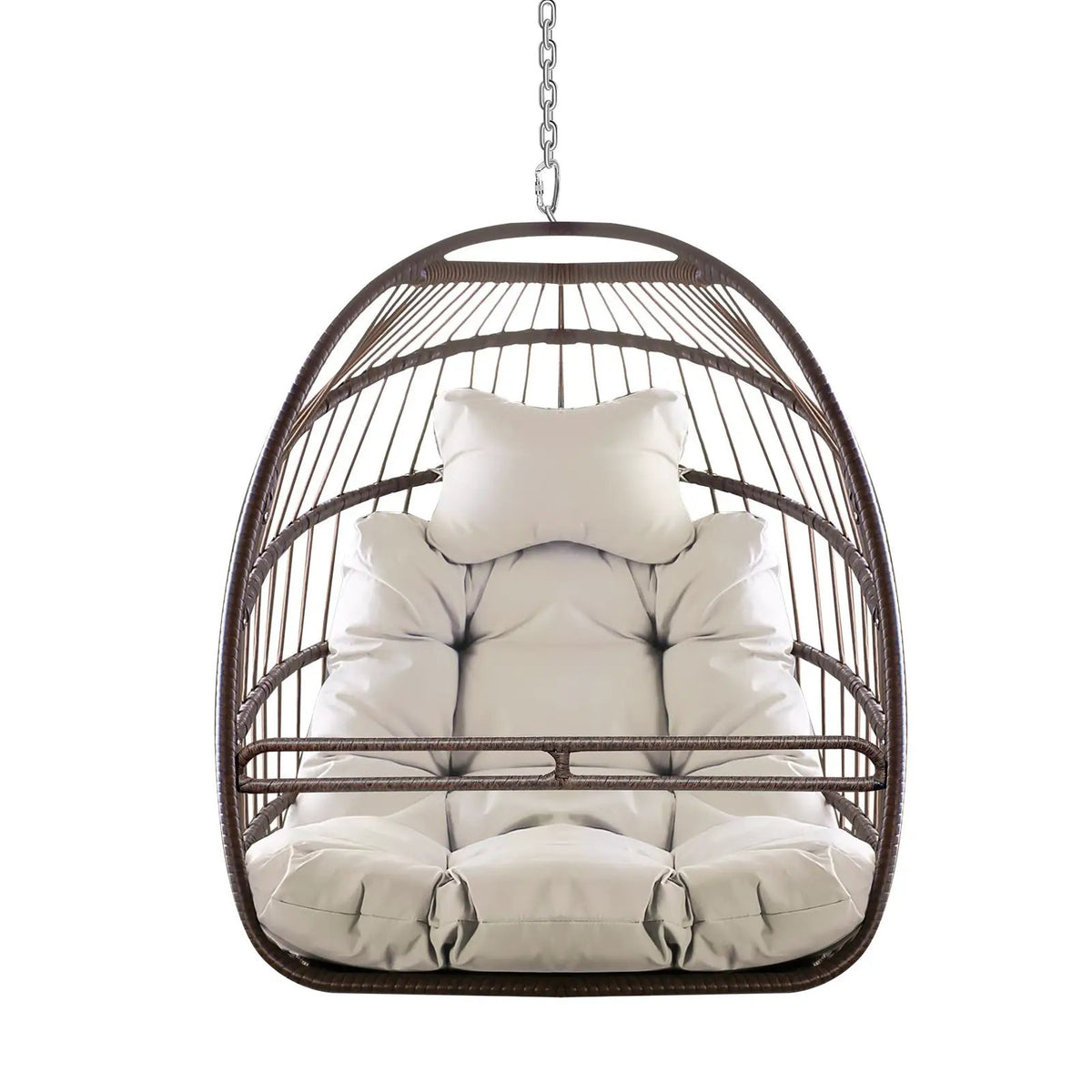 Khaki Hanging Swing Egg Chair by HouseOfZazla