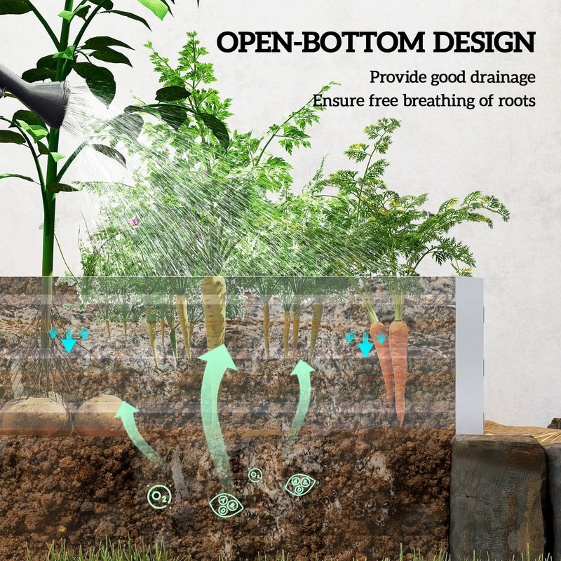 Outsunny 95" x 36" Galvanized Raised Garden Bed by HouseOfZazla