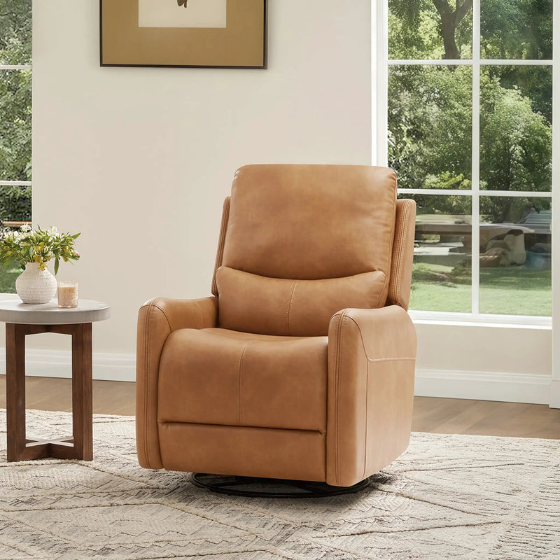 Dublin 30" Swivel Power Recliner Arm Chair Saddle by HouseOfZazla