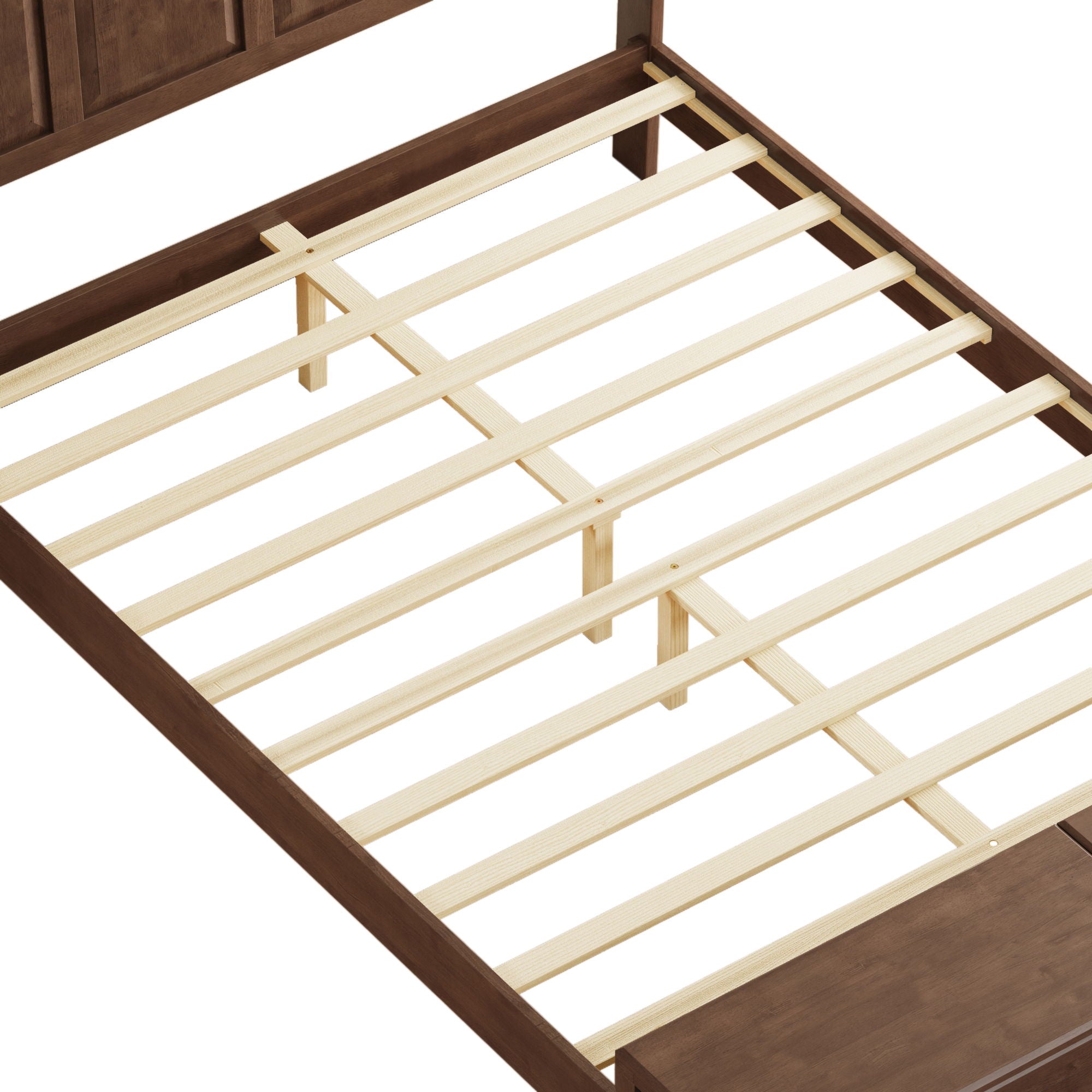 Sleigh Bed Frame With Tall Headboard And Storage Bench by HouseOfZazla
