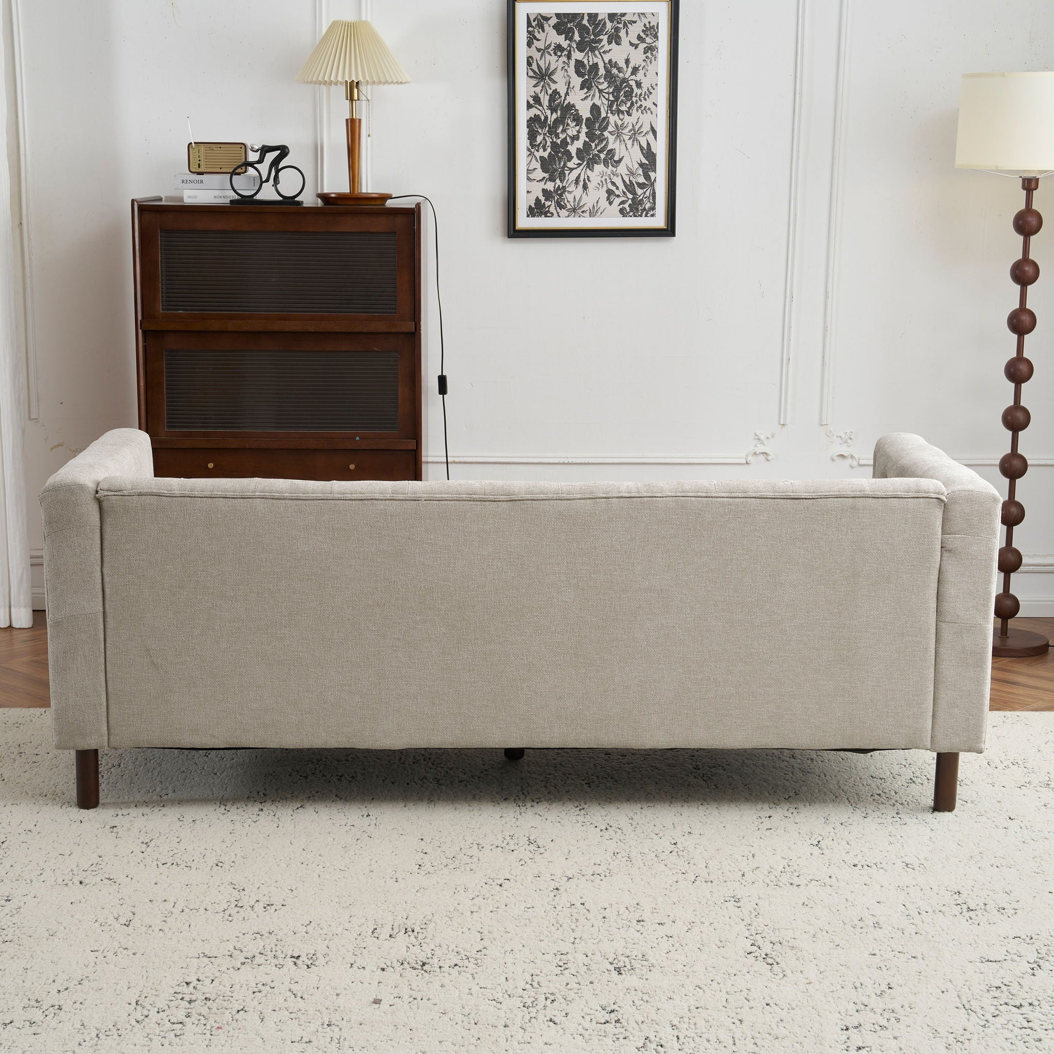Upholstered Sofa Modern 3 Seater Sofa Couch With Tufted Design For Living Room by HouseOfZazla