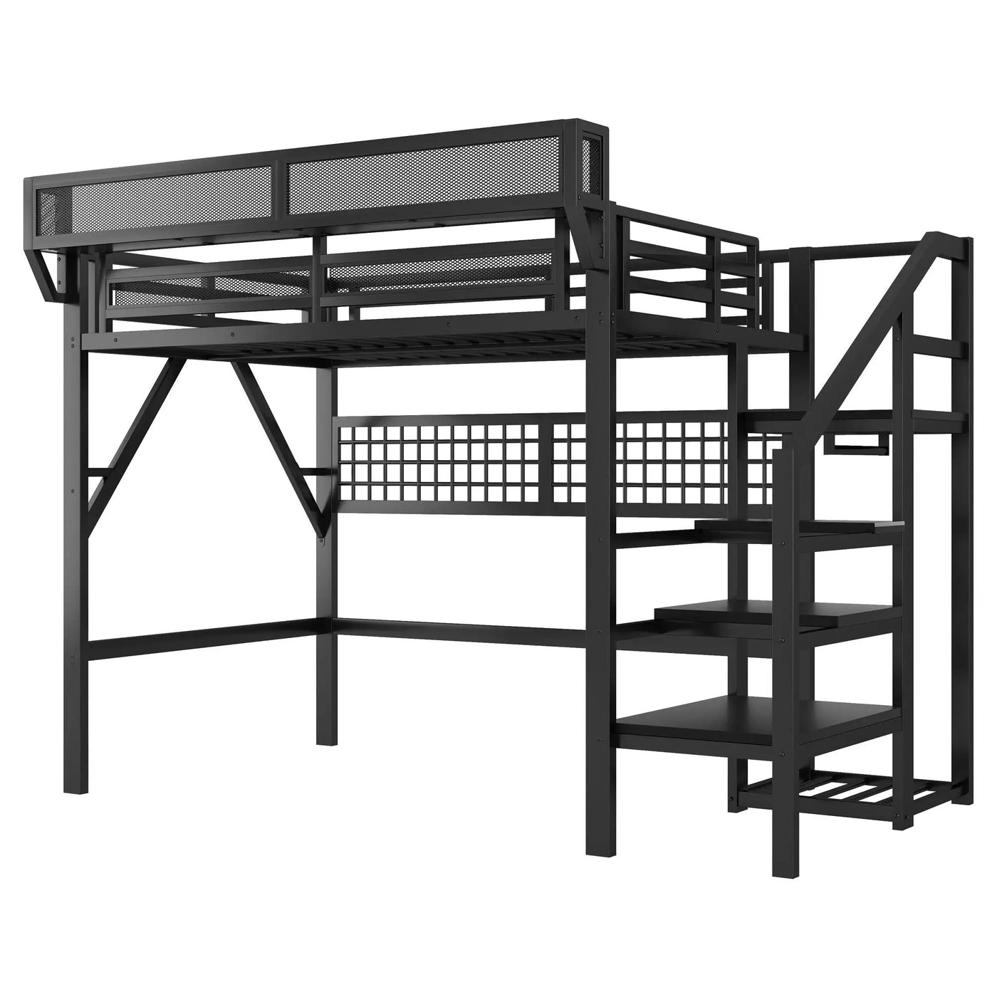 Loft Bed With Stairs And Storage by HouseOfZazla