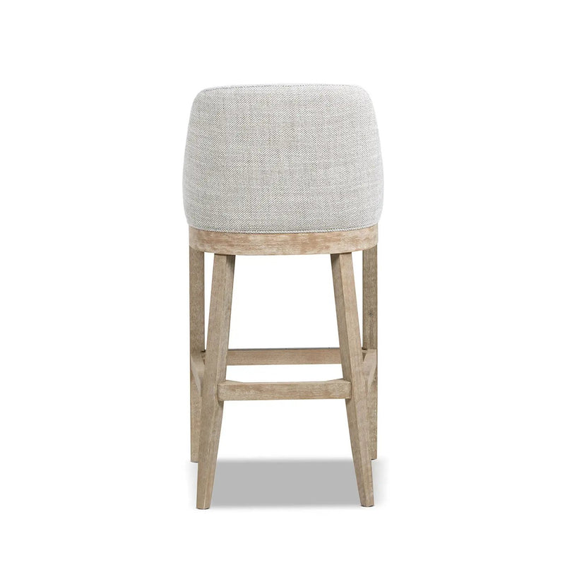 Newport 30.5" Coastal Curved Back Upholstered Barstool by HouseOfZazla