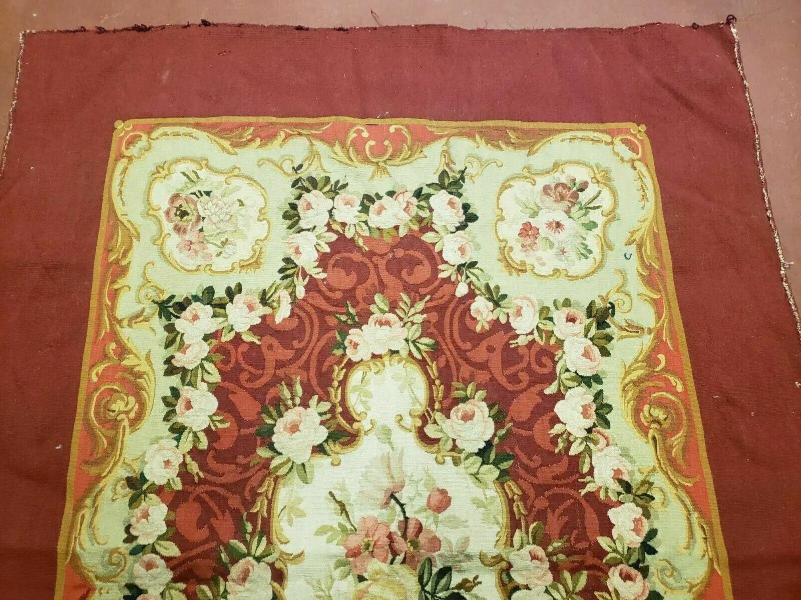3' X 5' Antique Handmade French Aubusson Weave Savonnerie Needlepoint Rug Nice by Jewel Rugs