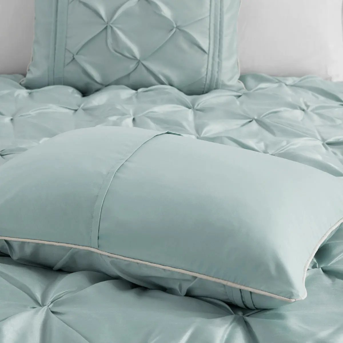 7 Piece Tufted Comforter Set Seafoam King by HouseOfZazla