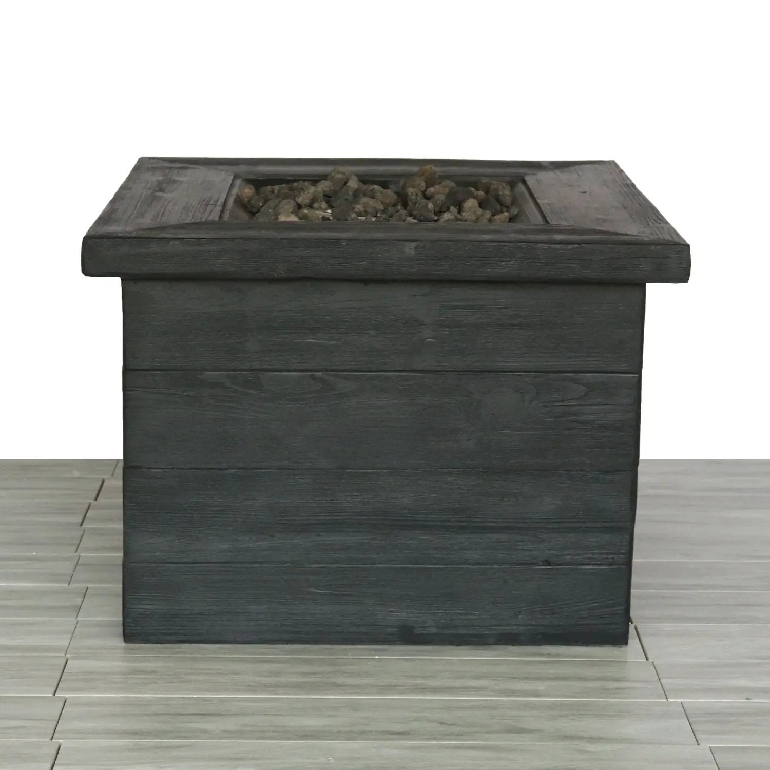 Fiber Reinforced Propane / Natural Gas Fire Pit Table - Charcoal by HouseOfZazla