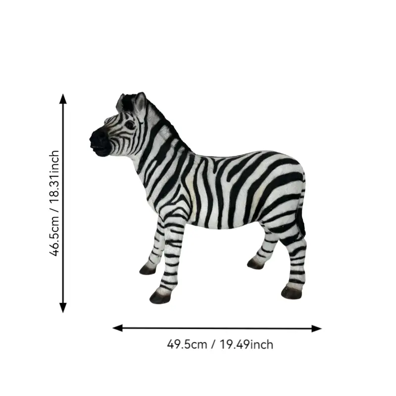 18.31" H x 19.49" L Simulated Zebra Garden Statue by HouseOfZazla