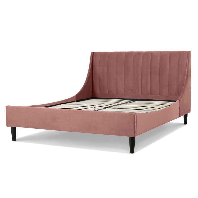 Aspen - Vertical Tufted Modern Headboard Platform Bed Set by HouseOfZazla