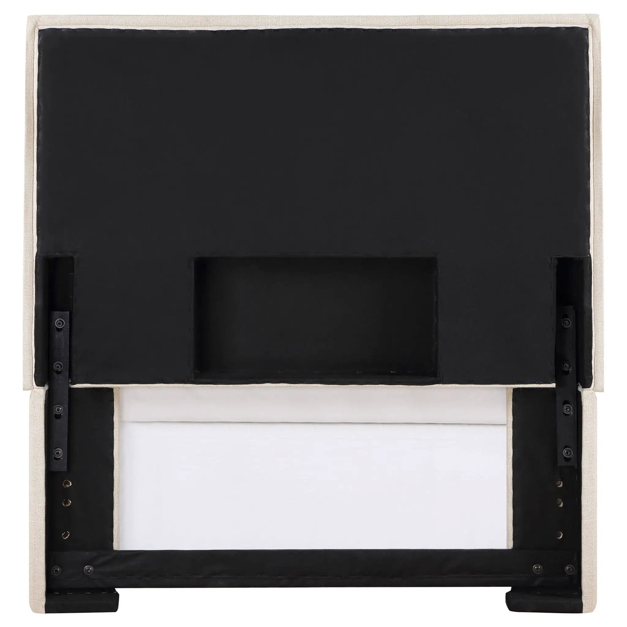 Izzy Upholstered Twin Panel Headboard Sand by Unique Piece Furniture