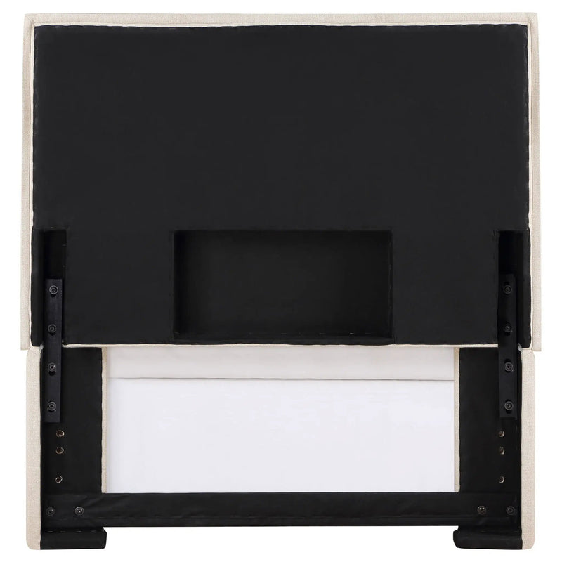 Izzy Upholstered Twin Panel Headboard Sand by Unique Piece Furniture