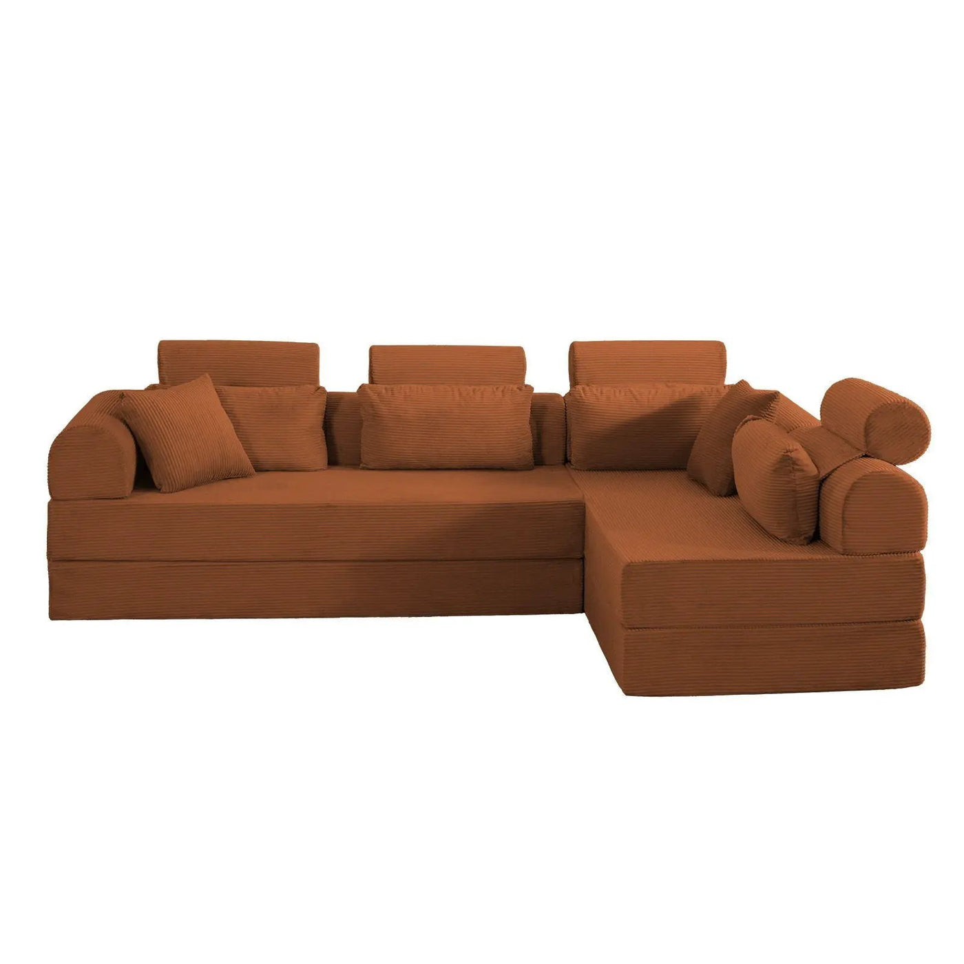 Modern L-Shape Modular Sectional Sofa, Compressed Design by HouseOfZazla