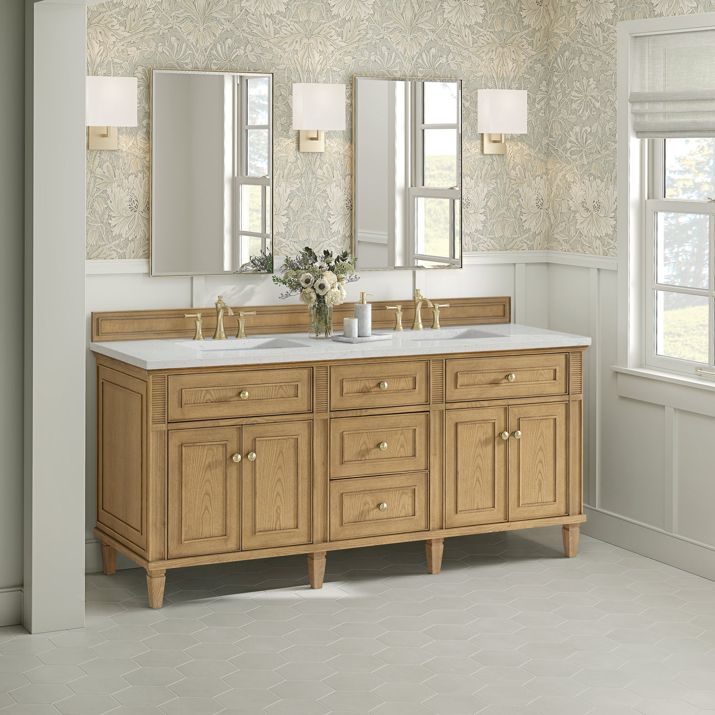 James Martin Lorelai 72" Double Bathroom Vanity, Light Natural Oak, view 30