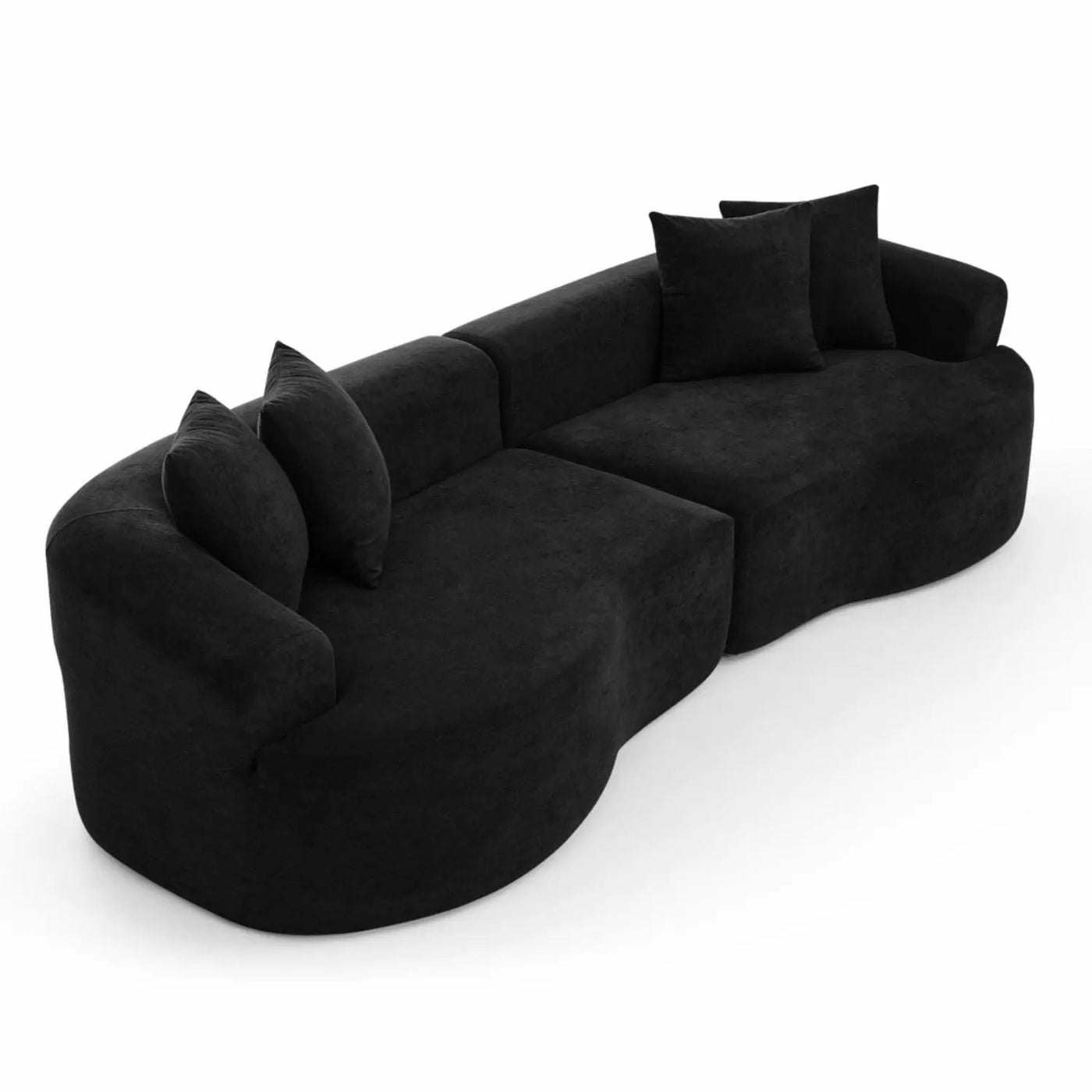 4 Seater Curved Cloud Sectional Sofa by HouseOfZazla