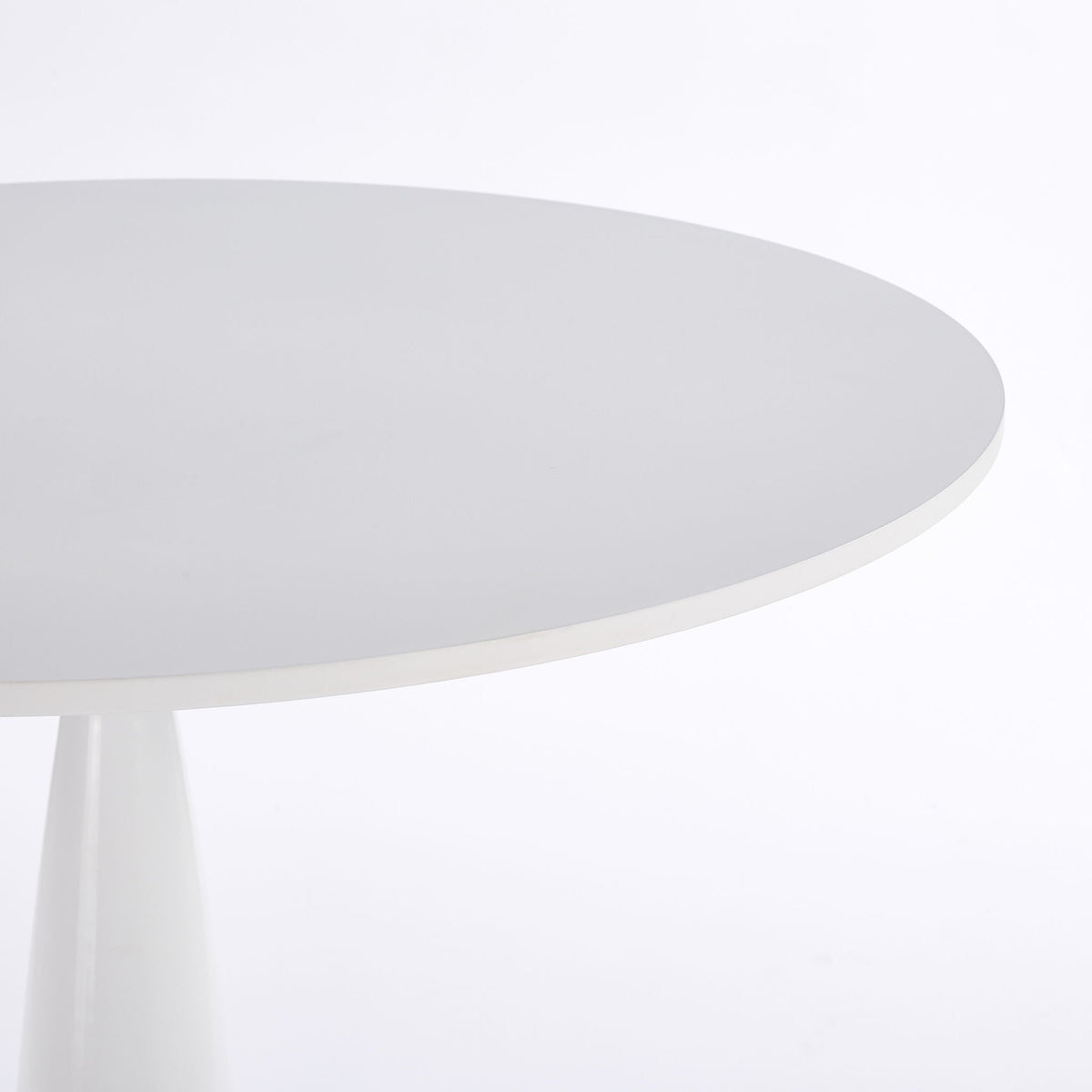 Round Pedestal Dining Table with Minimalist Design - White, photo 9 of 9
