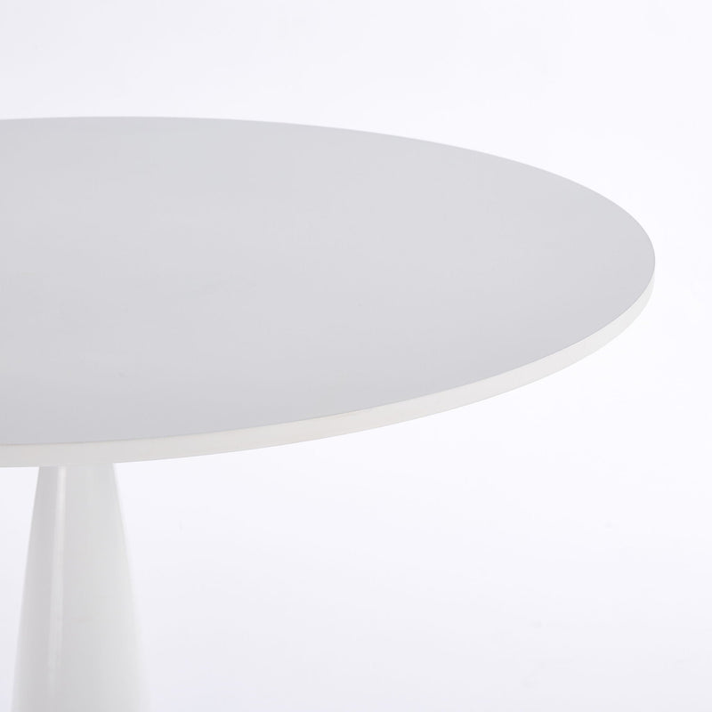 Round Pedestal Dining Table with Minimalist Design - White, photo 9 of 9