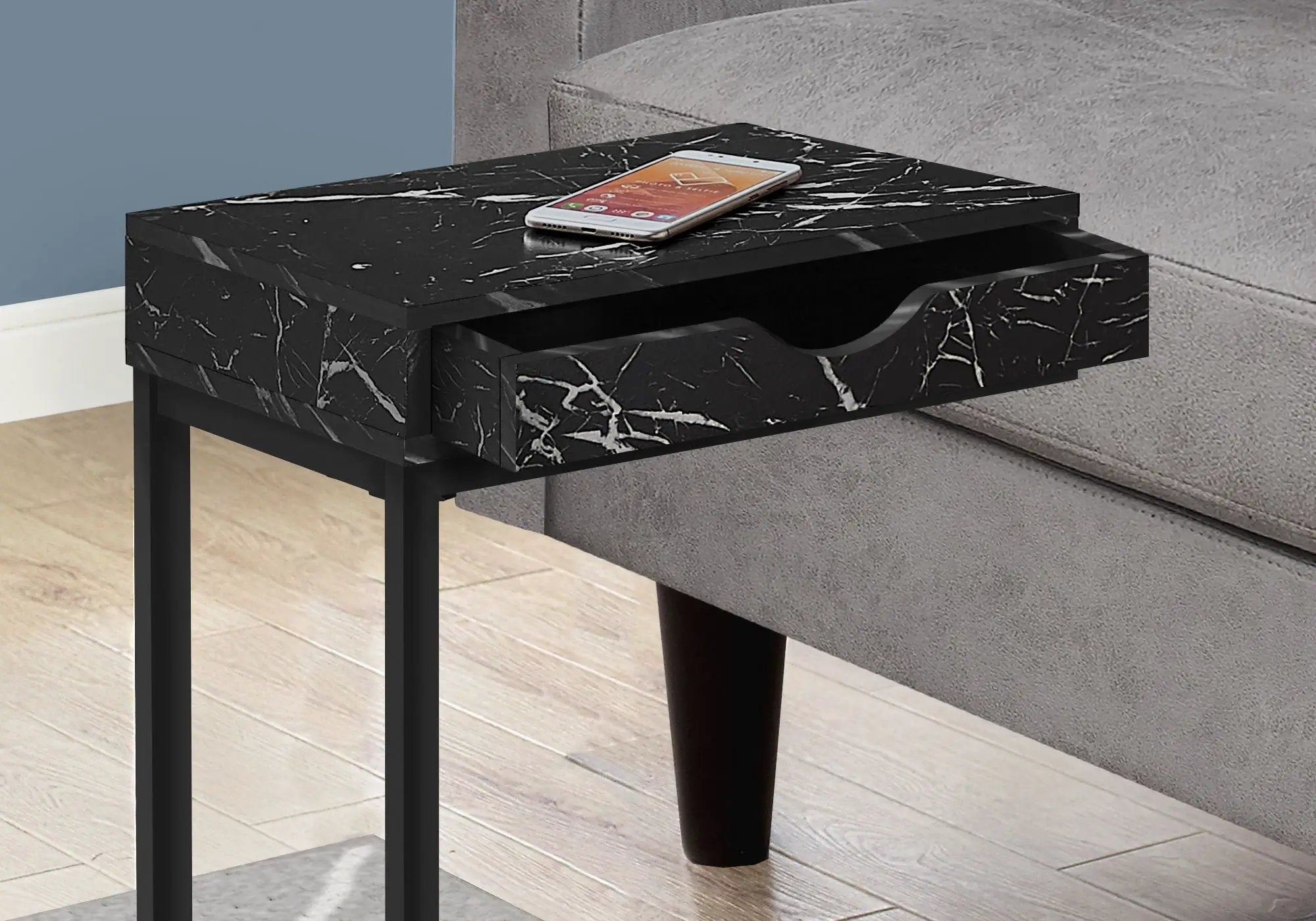 Accent Table, C - Shaped Contemporary & Modern Elegant Design by Unique Piece Furniture