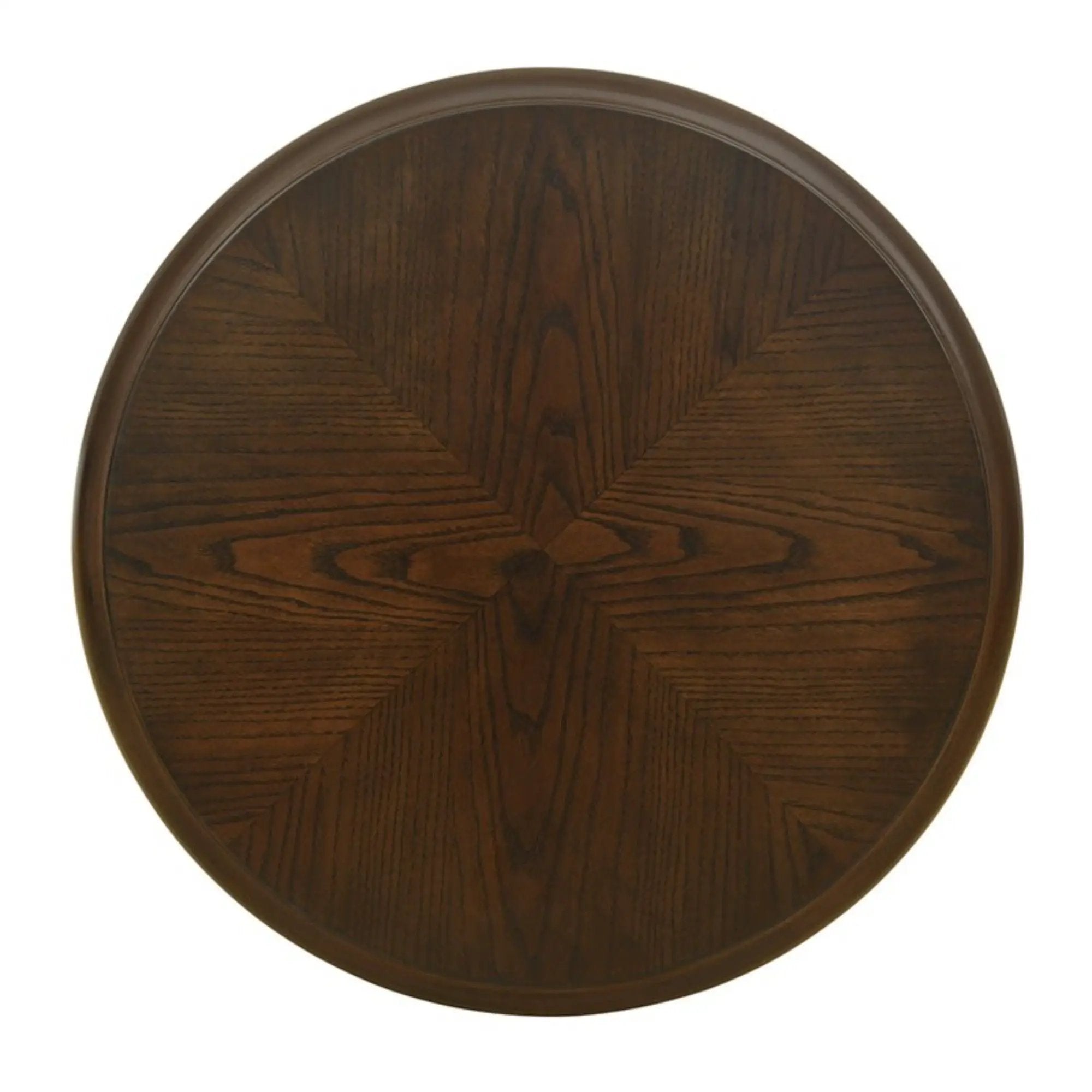 Philippe - Round End Table With Shelf - Brown by HouseOfZazla