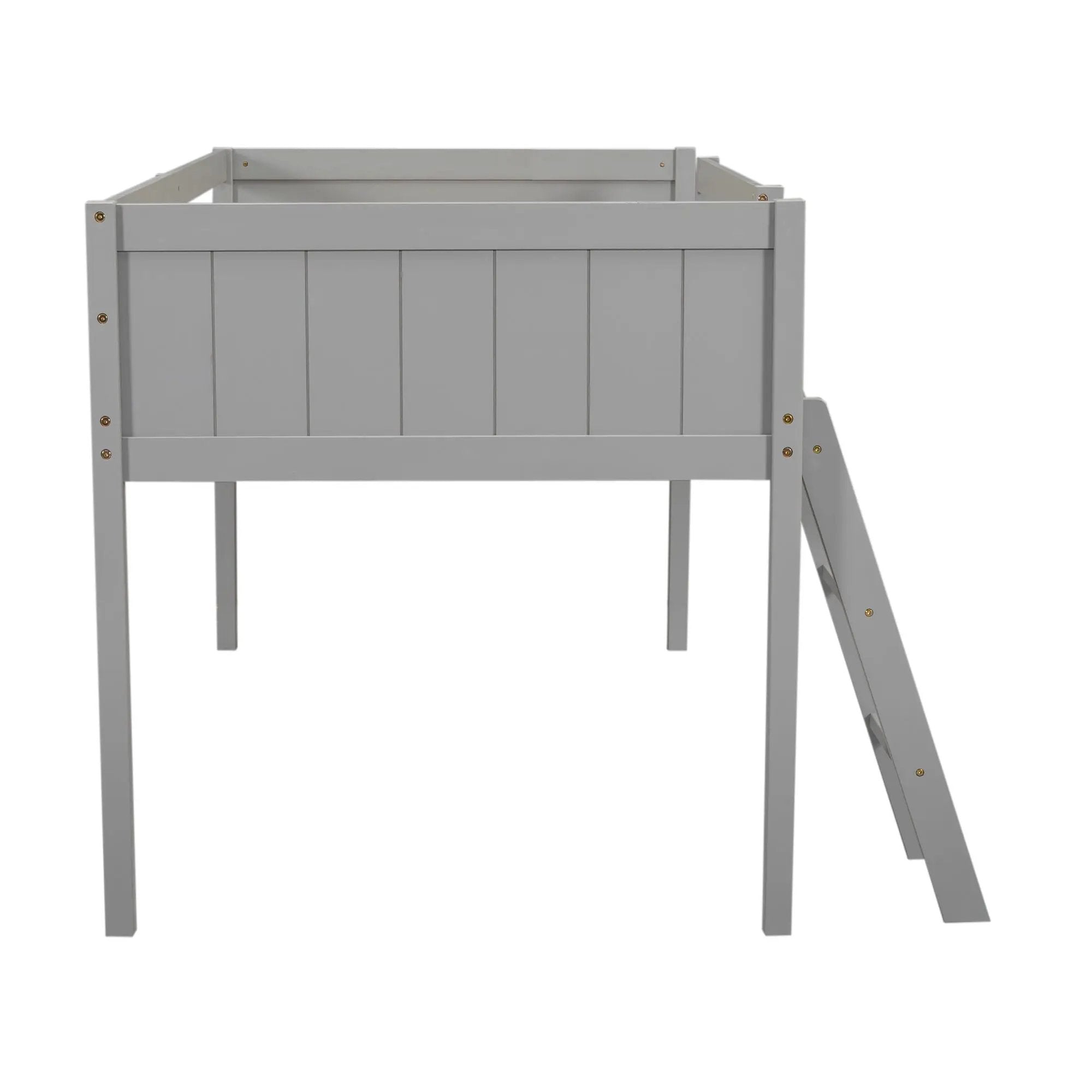 Low Loft Bed With Adjustable Ladder