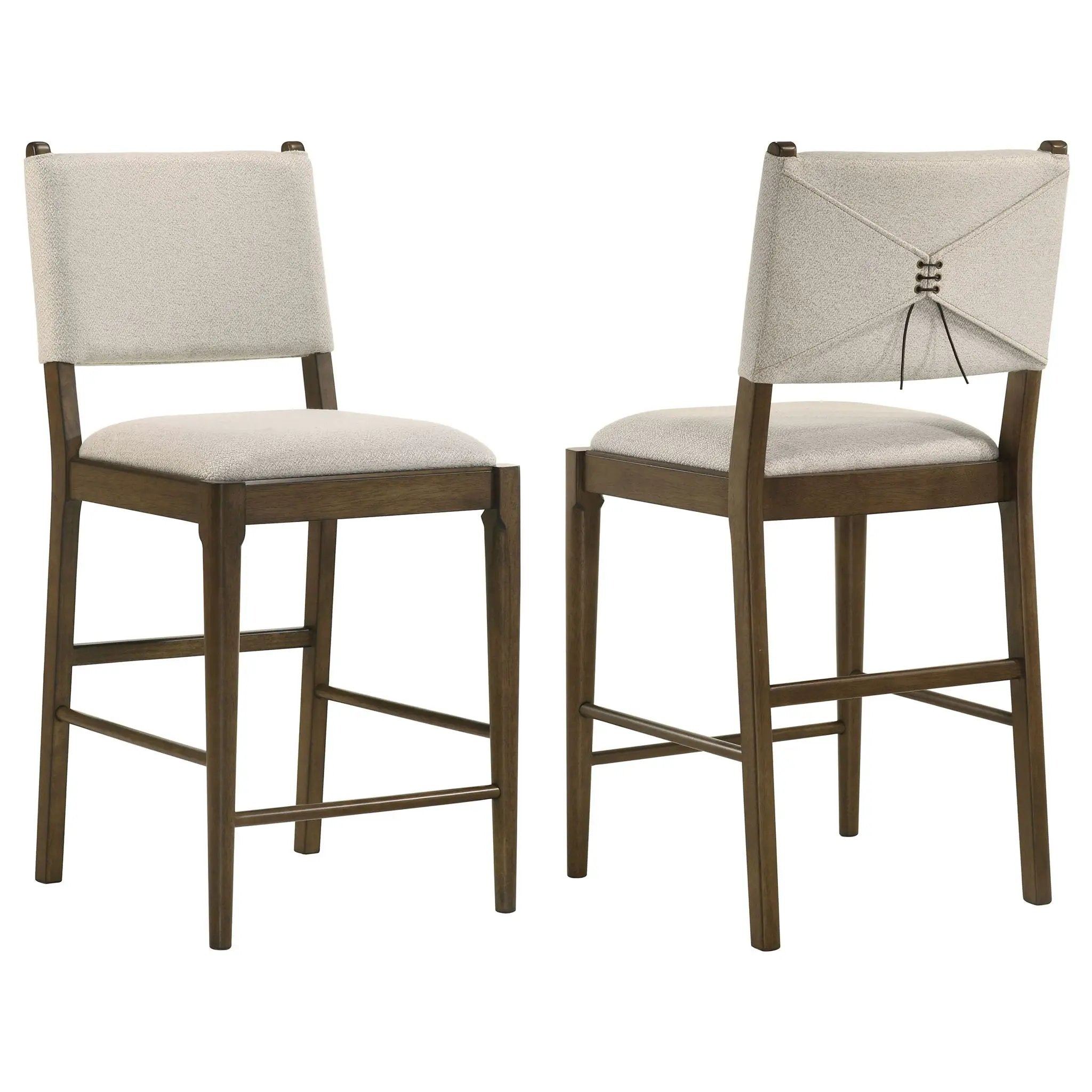 Crispin - Upholstered Counter Side Chair (Set of 2) - Brown by HouseOfZazla